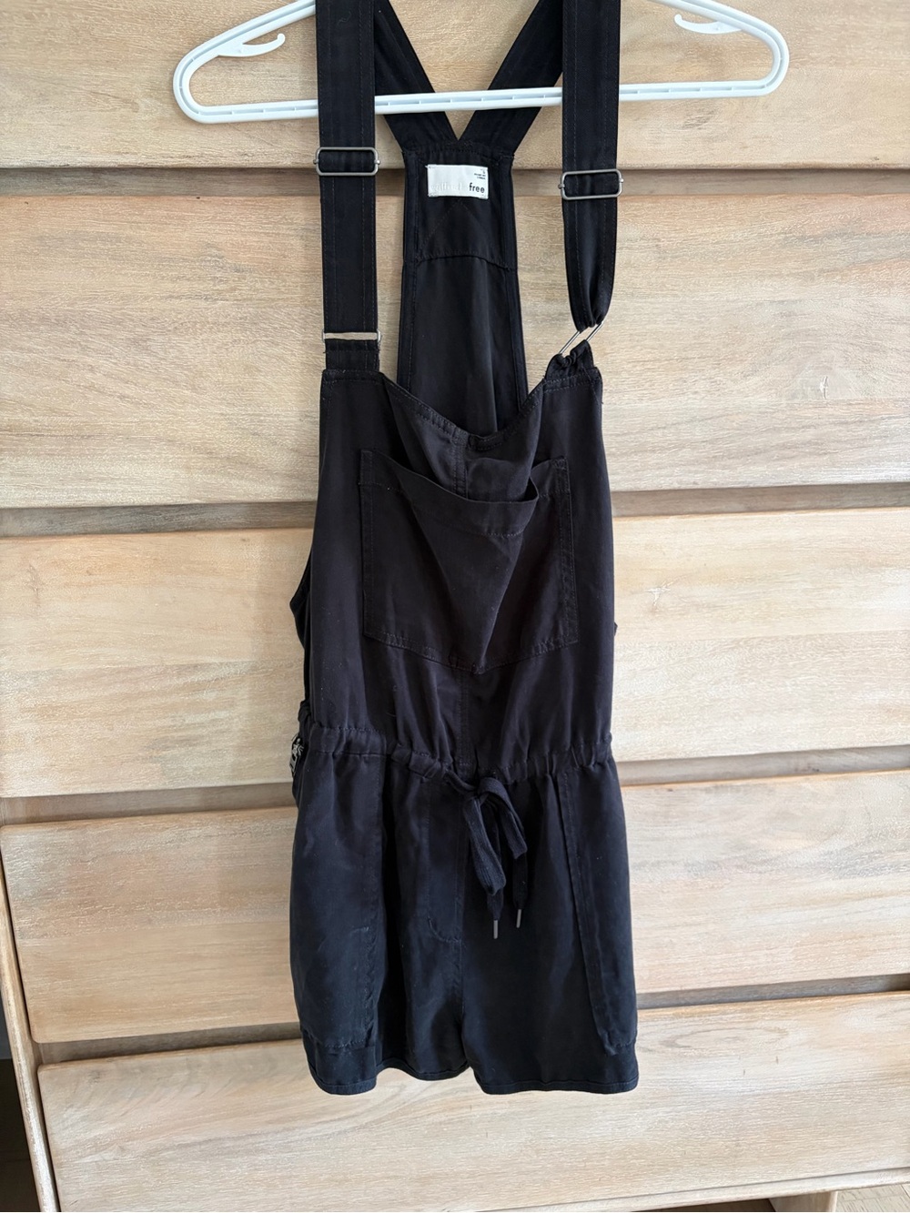Aritzia Wilfred Black Cotton Overall Romper